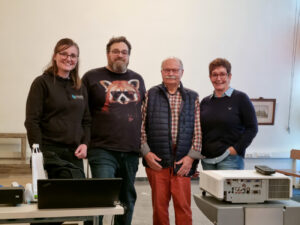 Stefanie Faulhauer (Eifelkreis Verbindet), Marc Spiekermann (Caritas Westeifel), Peter, Christiane Ney (Koordinatorin Digitale Kümmerer)